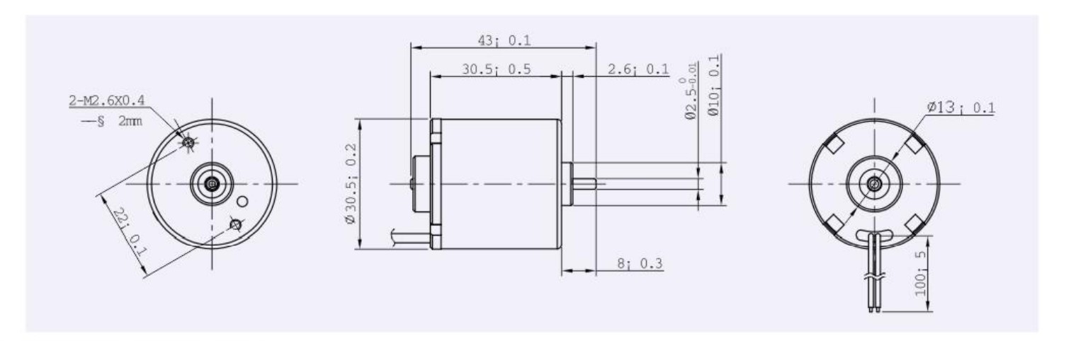 3035SA motor outline